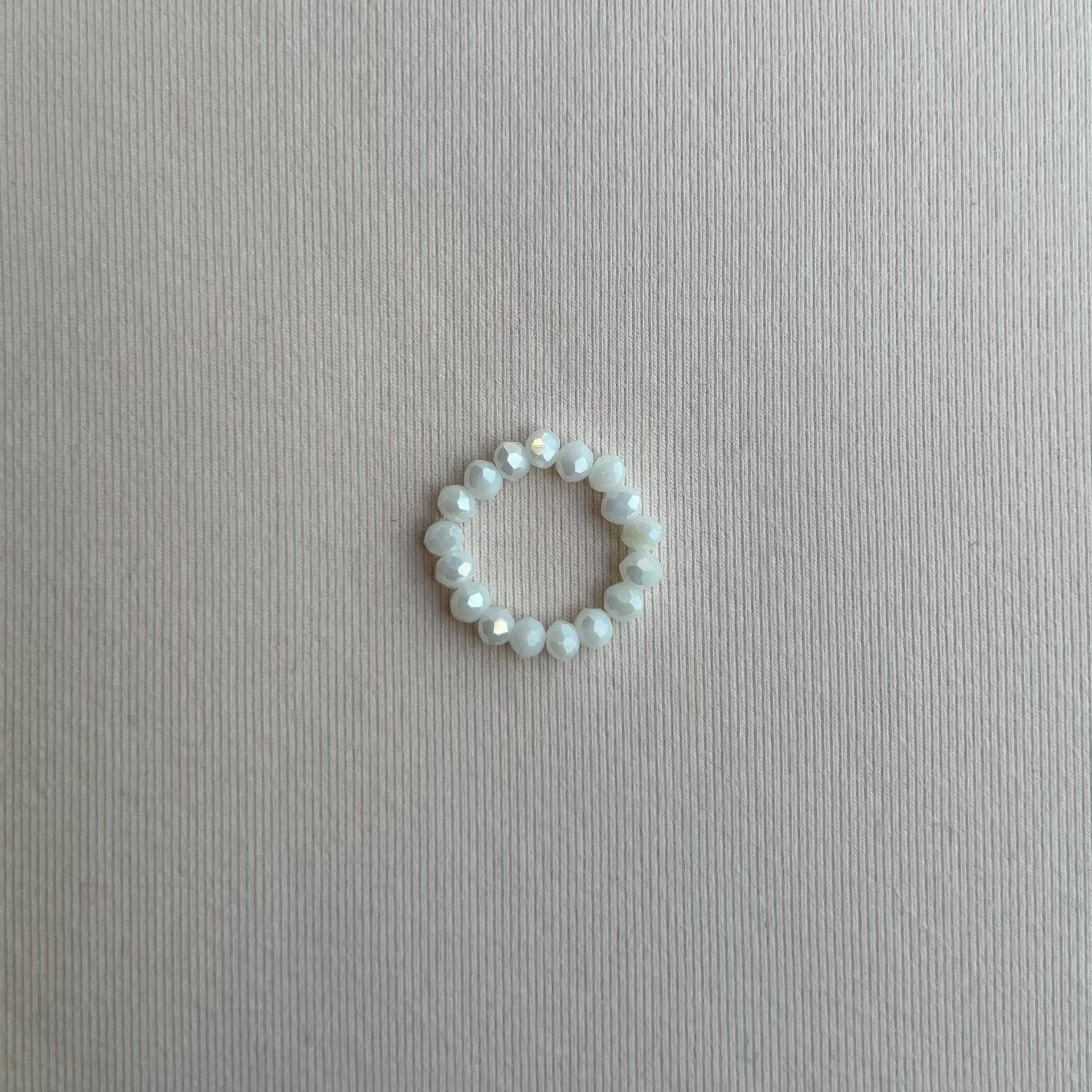 White Crystal Ring